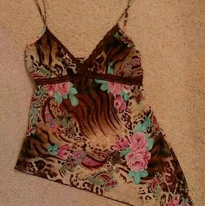 Blouse, lace spaghetti strap